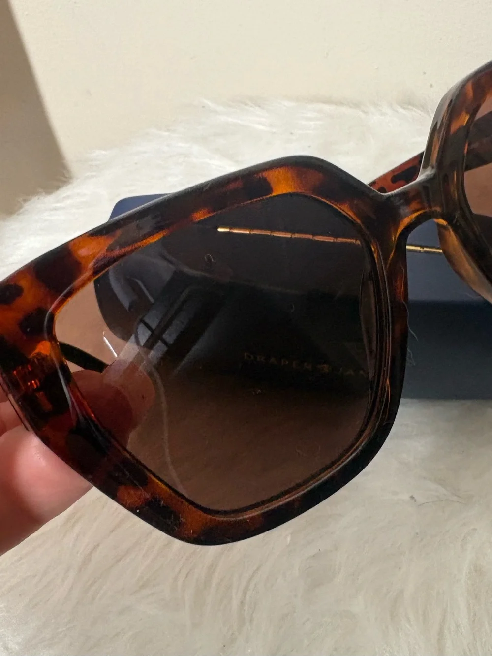 {NEW} Draper James Tortoiseshell Square Sunglasses with Brown Lenses